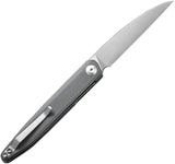 SENCUT Jubil Linerlock Gray S20029-3 - Satin D2 Wharncliffe Blade 3.88in Closed Gray G10 Handle With Pocket Clip by SENCUT