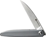 SENCUT Jubil Linerlock Gray S20029-3 - Satin D2 Wharncliffe Blade 3.88in Closed Gray G10 Handle With Pocket Clip by SENCUT