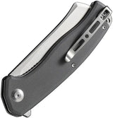 SENCUT Traxler Linerlock Gray G10 - 3.5 Inch Satin 9Cr18MoV Sheepsfoot Blade Extended Tang Pocket Clip by SENCUT