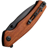 SENCUT Slashkin Linerlock Wood S20066-4 by SENCUT