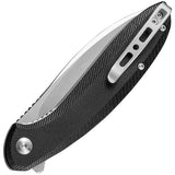 Sencut San Angelo Linerlock - Satin 9Cr18MoV Blade Black G10 Handle Folding Knife by SENCUT