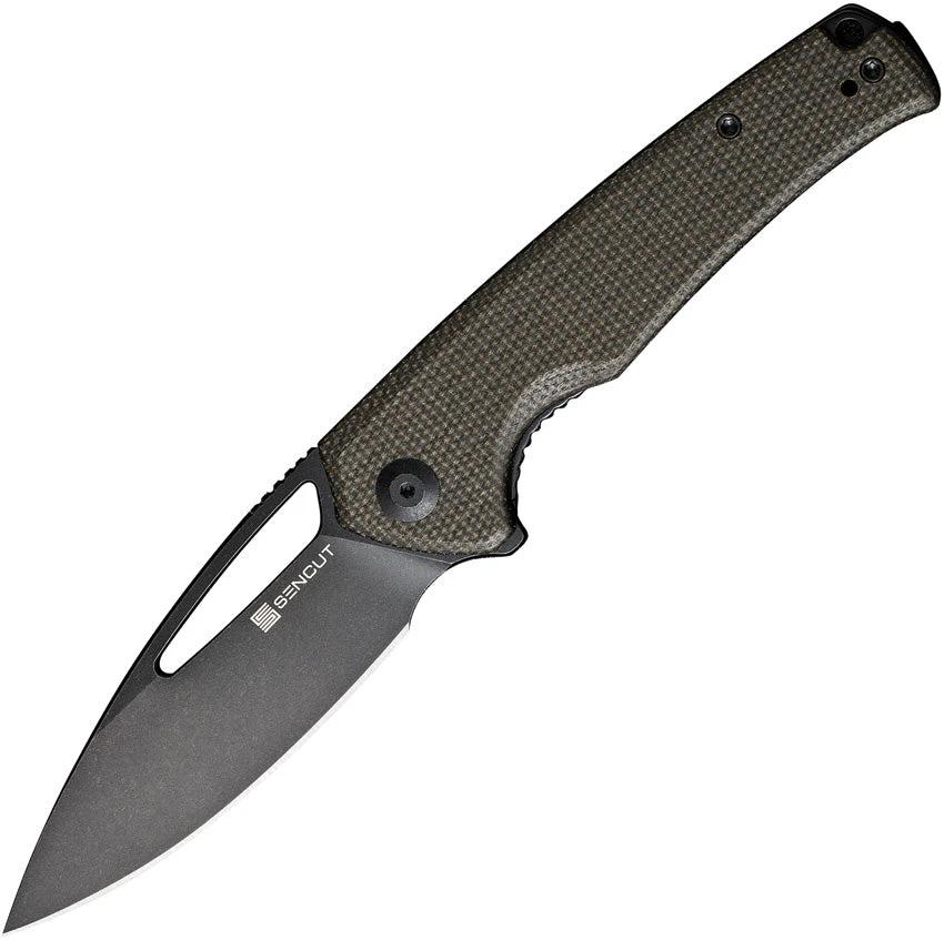 SENCUT Mims Linerlock Green Micarta S21013-3 by SENCUT
