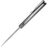 SENCUT Scitus Linerlock - D2 Tool Steel Blade, Black G10 Handle, Extended Tang, 4.5in Closed by SENCUT