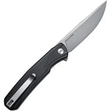 SENCUT Scitus Linerlock - D2 Tool Steel Blade, Black G10 Handle, Extended Tang, 4.5in Closed by SENCUT