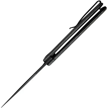 SENCUT Scitus Linerlock Green S21042-3 - D2 Tool Steel Blade With Black Stonewash Finish And Green Canvas Micarta Handle by SENCUT