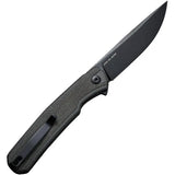 SENCUT Scitus Linerlock Green S21042-3 - D2 Tool Steel Blade With Black Stonewash Finish And Green Canvas Micarta Handle by SENCUT