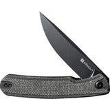 SENCUT Scitus Linerlock Green S21042-3 - D2 Tool Steel Blade With Black Stonewash Finish And Green Canvas Micarta Handle by SENCUT