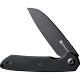 SENCUT Kyril Linerlock Black G10 Folding Knife 9Cr18MoV Sheepsfoot Blade Extended Tang Pocket Clip by SENCUT