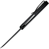 SENCUT Kyril Linerlock - Black Micarta Handle, 9Cr18MoV Blade, Extended Tang, Lanyard Hole by SENCUT