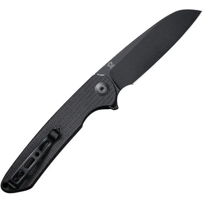 SENCUT Kyril Linerlock - Black Micarta Handle, 9Cr18MoV Blade, Extended Tang, Lanyard Hole by SENCUT