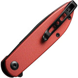 SENCUT BocII II Linerlock Burg G10 - D2 Tool Steel Drop Point Blade, Extended Tang, Pocket Clip by SENCUT