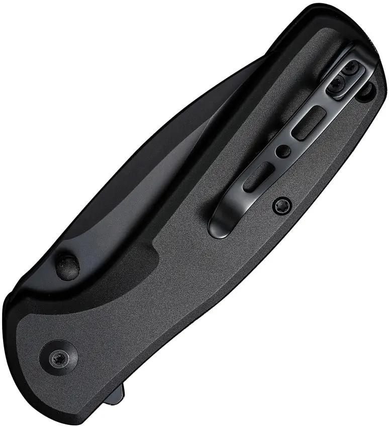 SENCUT ArcBlast Button Lock Knife - Black Stonewash 9Cr18MoV Blade Aluminum Handle by SENCUT