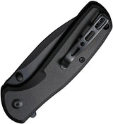 SENCUT ArcBlast Button Lock Knife - Black Stonewash 9Cr18MoV Blade Aluminum Handle by SENCUT