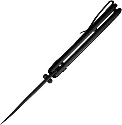 SENCUT ArcBlast Button Lock Knife - Black Stonewash 9Cr18MoV Blade Aluminum Handle by SENCUT