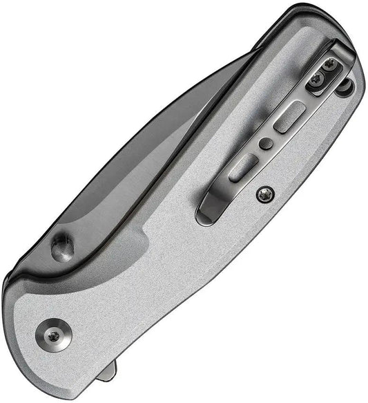 SENCUT ArcBlast Button Lock Knife - Satin Finish 3 Inch 9Cr18MoV Blade Aluminum Handle by SENCUT