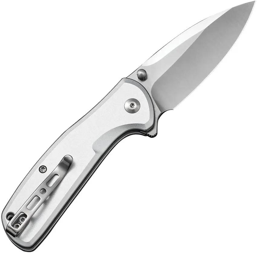SENCUT ArcBlast Button Lock Knife - Satin Finish 3 Inch 9Cr18MoV Blade Aluminum Handle by SENCUT