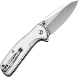 SENCUT ArcBlast Button Lock Knife - Satin Finish 3 Inch 9Cr18MoV Blade Aluminum Handle by SENCUT