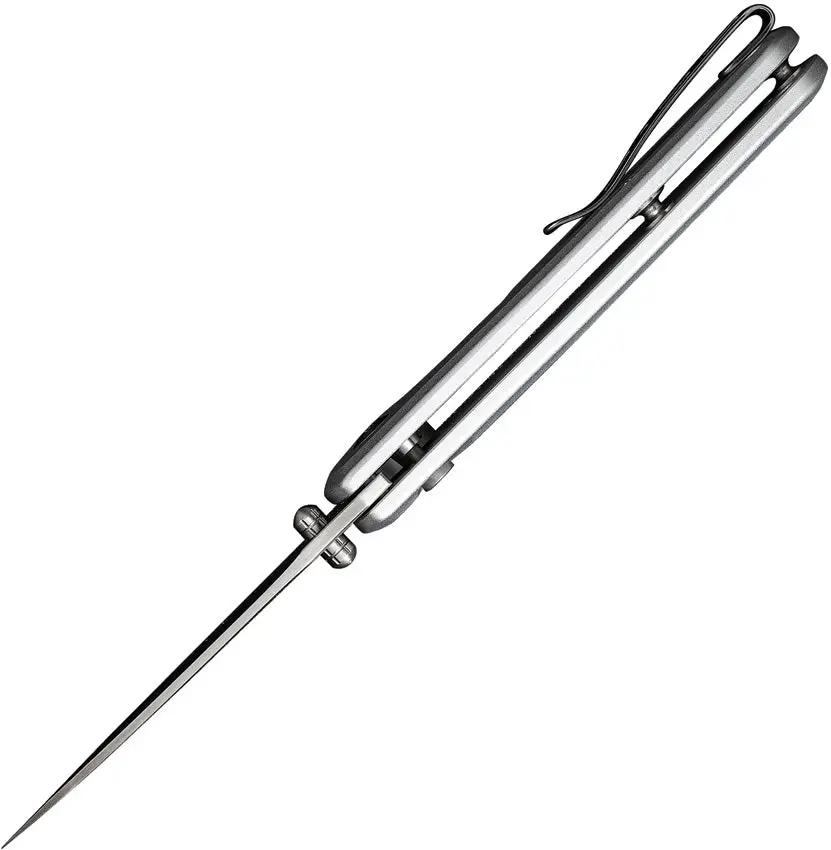 SENCUT ArcBlast Button Lock Knife - Satin Finish 3 Inch 9Cr18MoV Blade Aluminum Handle by SENCUT