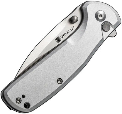 SENCUT ArcBlast Button Lock Knife - Satin Finish 3 Inch 9Cr18MoV Blade Aluminum Handle by SENCUT