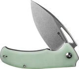 SENCUT Phantara Linerlock Jade S23014-2 - Jade G10 Handle, 9Cr18MoV Blade, Stonewash Finish by SENCUT