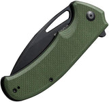 SENCUT Phantara Linerlock OD S23014-3 - Durable 9Cr18MoV Blade With Black Stonewash Finish And G10 Handle by SENCUT