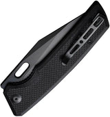 SENCUT GlideStrike Linerlock Knife - Black Stonewashed 9Cr18MoV Blade G10 Handle Thumb Pull by SENCUT