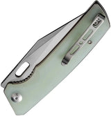 SENCUT GlideStrike Linerlock Jade S23018-2 - Jade G10 Handle With Satin 9Cr18MoV Blade For Everyday Carry by SENCUT