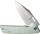 SENCUT GlideStrike Linerlock Jade S23018-2 - Jade G10 Handle With Satin 9Cr18MoV Blade For Everyday Carry by SENCUT