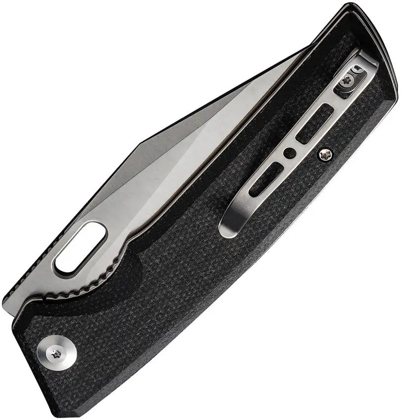 SENCUT GlideStrike Liner Lock Satin 9Cr18MoV Blade Black G10 Handle Thumb Pull Pocket Clip EDC Knife Storage Case by SENCUT