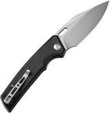 SENCUT GlideStrike Liner Lock Satin 9Cr18MoV Blade Black G10 Handle Thumb Pull Pocket Clip EDC Knife Storage Case by SENCUT