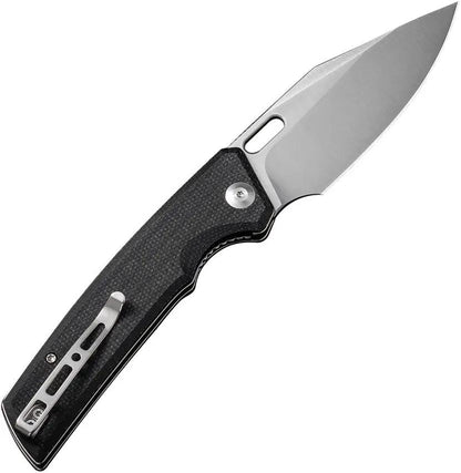 SENCUT GlideStrike Liner Lock Satin 9Cr18MoV Blade Black G10 Handle Thumb Pull Pocket Clip EDC Knife Storage Case by SENCUT