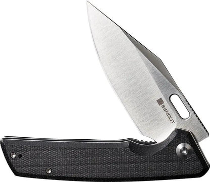 SENCUT GlideStrike Liner Lock Satin 9Cr18MoV Blade Black G10 Handle Thumb Pull Pocket Clip EDC Knife Storage Case by SENCUT