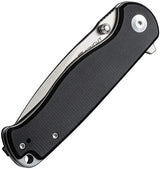 SENCUT Errant Linerlock - Black Micarta Handle With 9Cr18MoV Blade Drop Point Lanyard Hole Knife by SENCUT