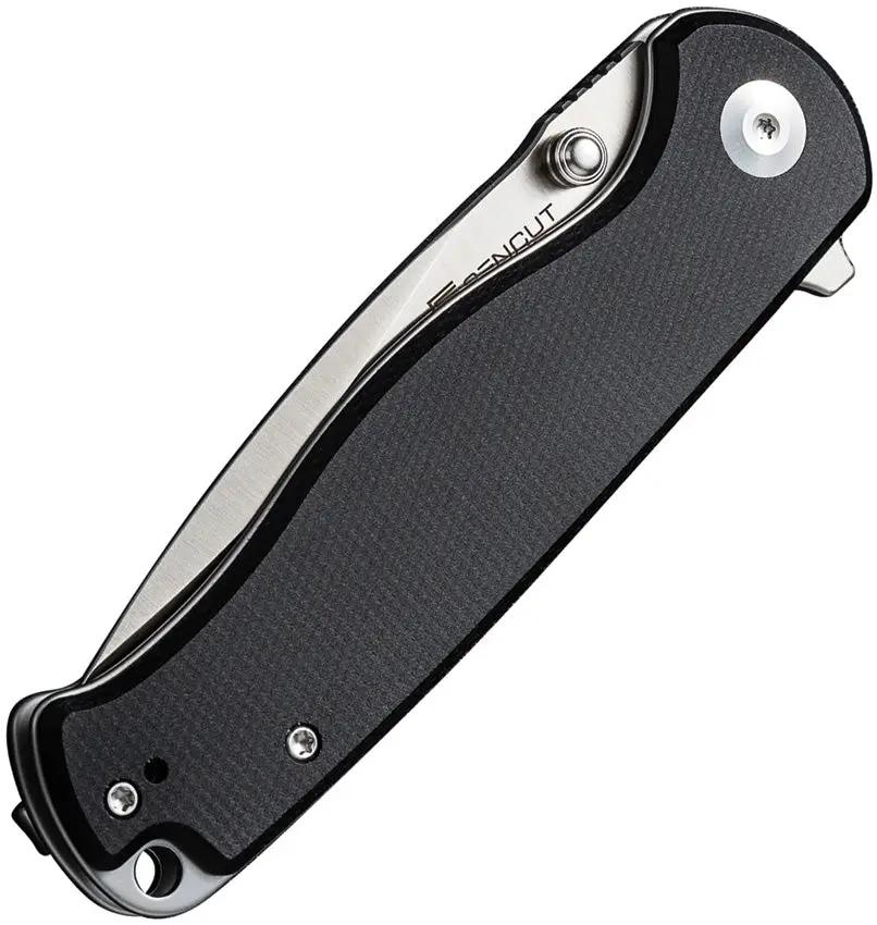 SENCUT Errant Linerlock - Black Micarta Handle With 9Cr18MoV Blade Drop Point Lanyard Hole Knife by SENCUT