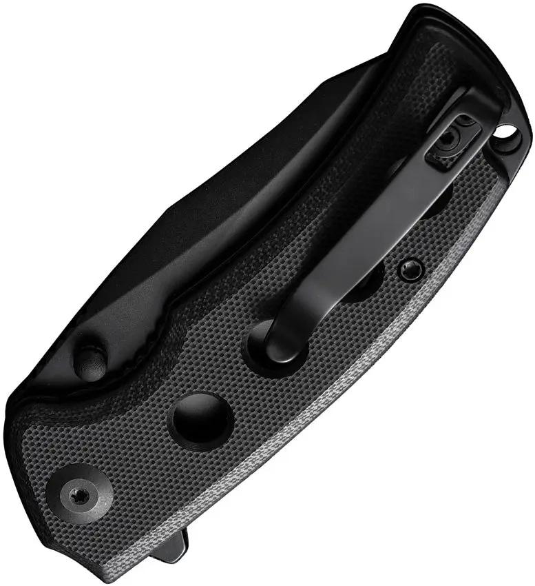 SENCUT Excalis Linerlock Knife - 9Cr18MoV Stainless Blade With Black G10 Handle And Reverse Tanto by SENCUT