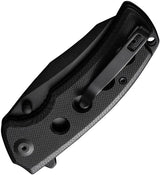SENCUT Excalis Linerlock Knife - 9Cr18MoV Stainless Blade With Black G10 Handle And Reverse Tanto by SENCUT