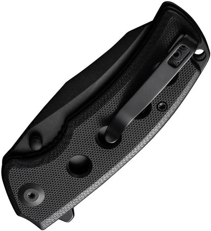 SENCUT Excalis Linerlock Knife - 9Cr18MoV Stainless Blade With Black G10 Handle And Reverse Tanto by SENCUT