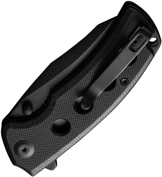 SENCUT Excalis Linerlock Knife - 9Cr18MoV Stainless Blade With Black G10 Handle And Reverse Tanto by SENCUT