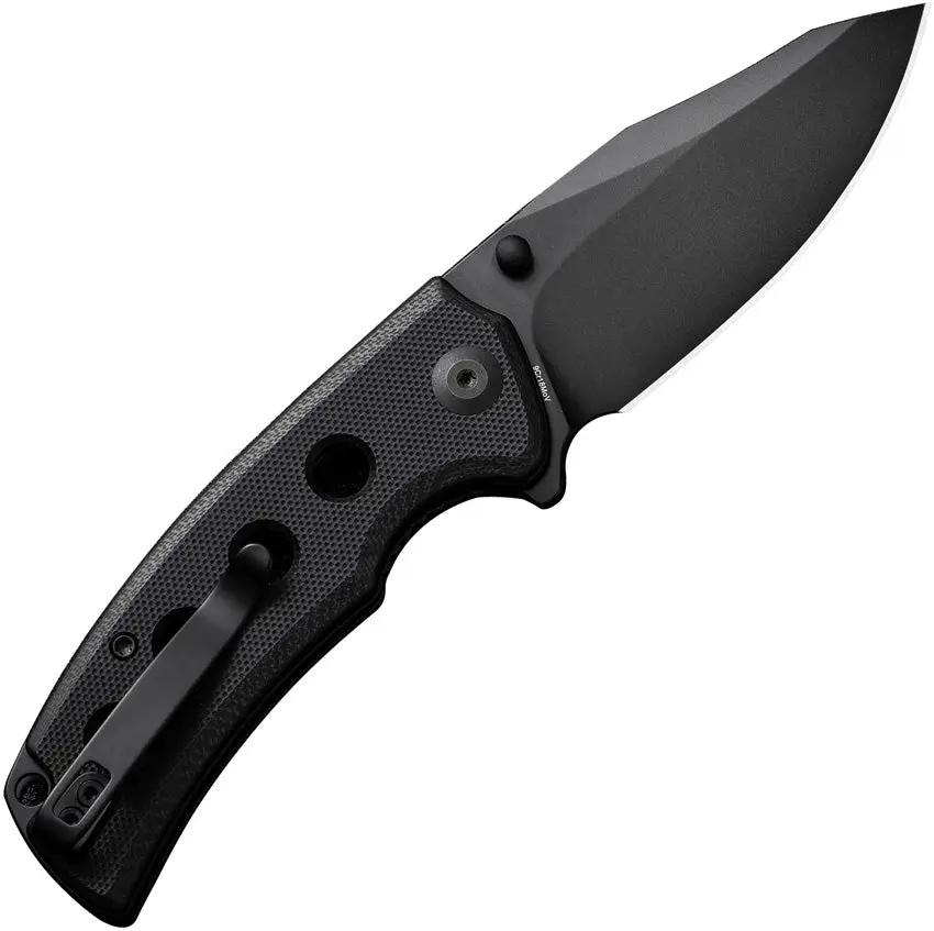 SENCUT Excalis Linerlock Knife - 9Cr18MoV Stainless Blade With Black G10 Handle And Reverse Tanto by SENCUT
