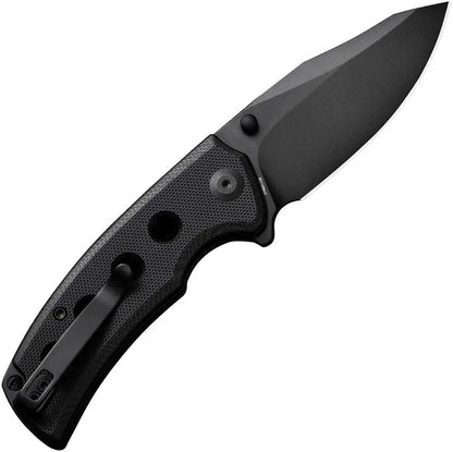SENCUT Excalis Linerlock Knife - 9Cr18MoV Stainless Blade With Black G10 Handle And Reverse Tanto by SENCUT