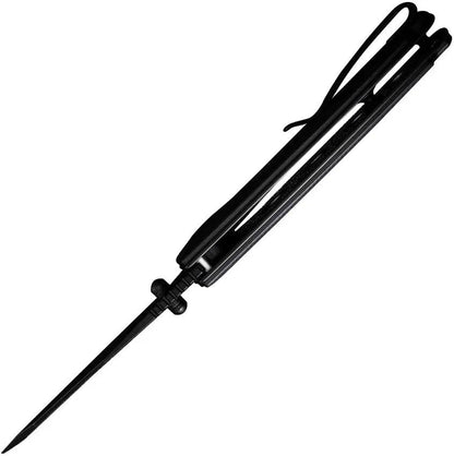 SENCUT Excalis Linerlock Knife - 9Cr18MoV Stainless Blade With Black G10 Handle And Reverse Tanto by SENCUT
