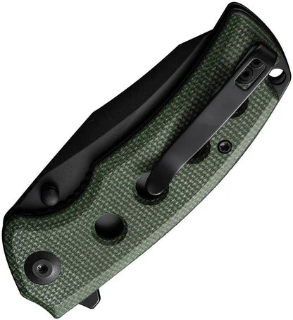 SENCUT Excalis Linerlock Green Micarta Handle - 3 Inch Reverse Tanto 9Cr18MoV EDC Knife by SENCUT