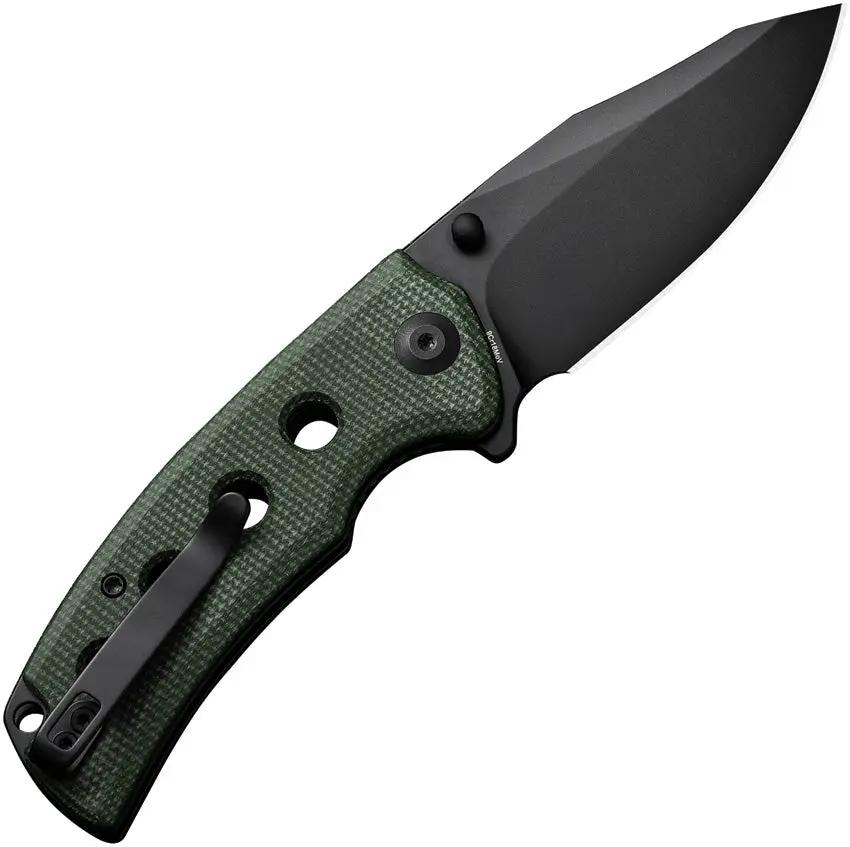 SENCUT Excalis Linerlock Green Micarta Handle - 3 Inch Reverse Tanto 9Cr18MoV EDC Knife by SENCUT