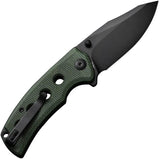 SENCUT Excalis Linerlock Green Micarta Handle - 3 Inch Reverse Tanto 9Cr18MoV EDC Knife by SENCUT