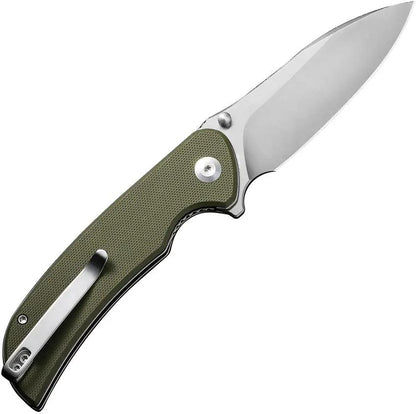 SENCUT Borzam Linerlock - OD Green G10 Handle Satin 9Cr18MoV Blade Extended Tang by SENCUT