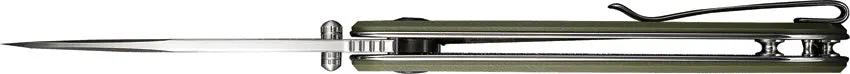 SENCUT Borzam Linerlock - OD Green G10 Handle Satin 9Cr18MoV Blade Extended Tang by SENCUT