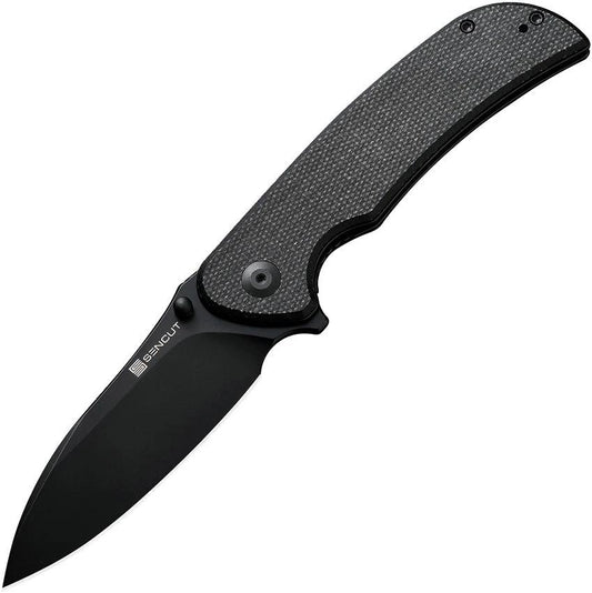 SENCUT Borzam Linerlock Black Micarta S23077-3 by SENCUT