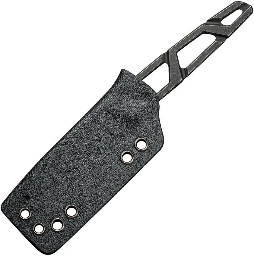 SENCUT TEXO Neck Knife S23095-1 - 5 Inch Overall, Stonewashed 9Cr18MoV Blade With Skeletonized Handle by SENCUT