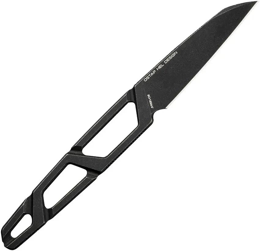 SENCUT TEXO Neck Knife S23095-1 - 5 Inch Overall, Stonewashed 9Cr18MoV Blade With Skeletonized Handle by SENCUT