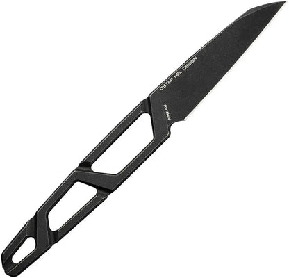 SENCUT TEXO Neck Knife S23095-1 - 5 Inch Overall, Stonewashed 9Cr18MoV Blade With Skeletonized Handle by SENCUT